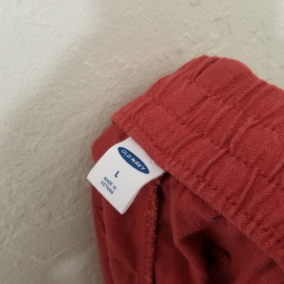NWT Old Navy Linen Blend Crop Pants Red Size L - Picture 3 of 4